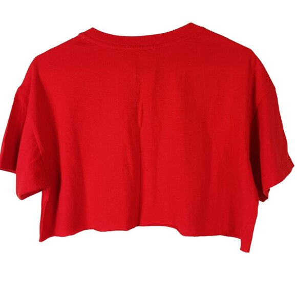 Forever 21 x Cheetos Flamin Hot Rhinestone Crop Top M - Picture 4 of 5